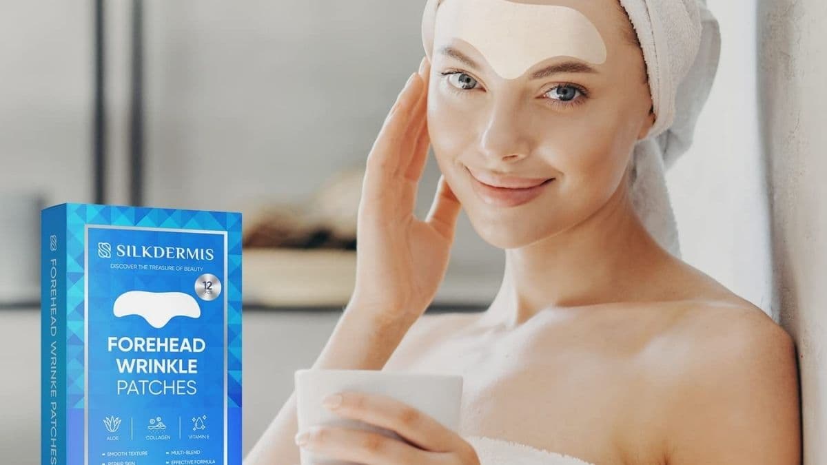 Forehead Wrinkle Patches 12Pcs with Aloe, Collagen, Vitamin E, Anti Wrinkle Patches, Forehead Wrinkles Treatment