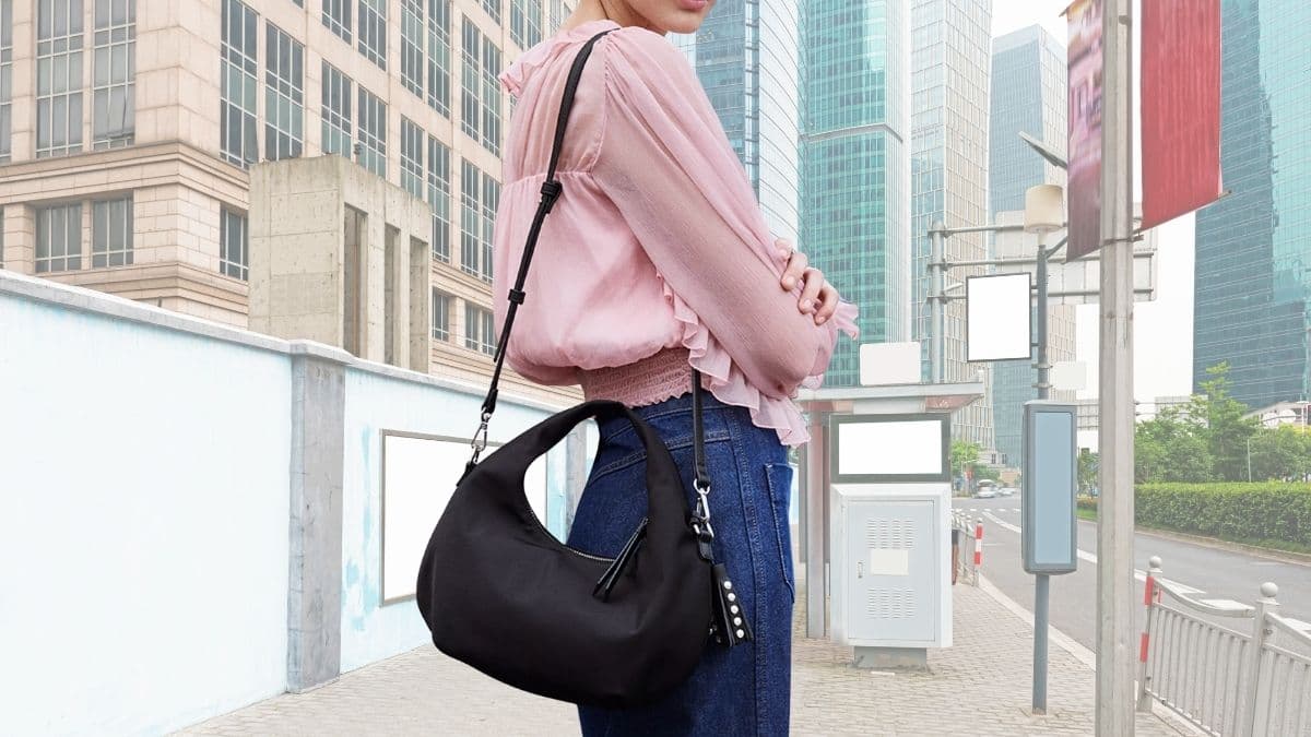 LKB LONDON Bow Black Clutch Bag