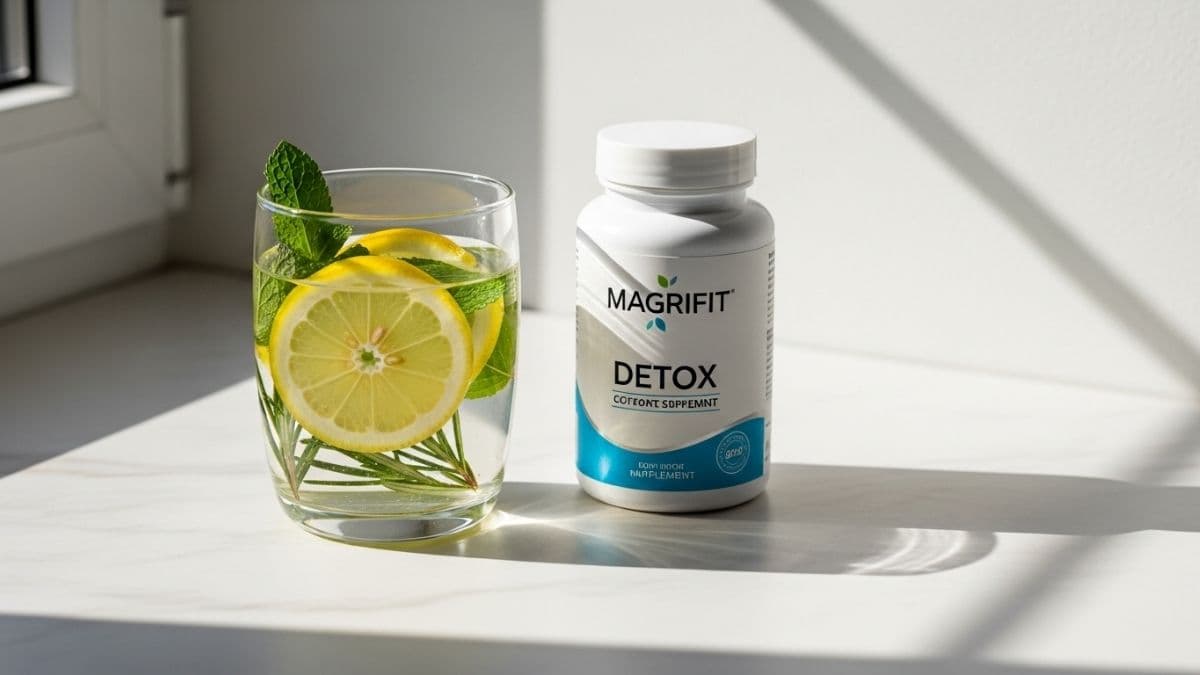 Naturadika Magrifit Detox supplement sachet with natural botanical ingredients displayed
