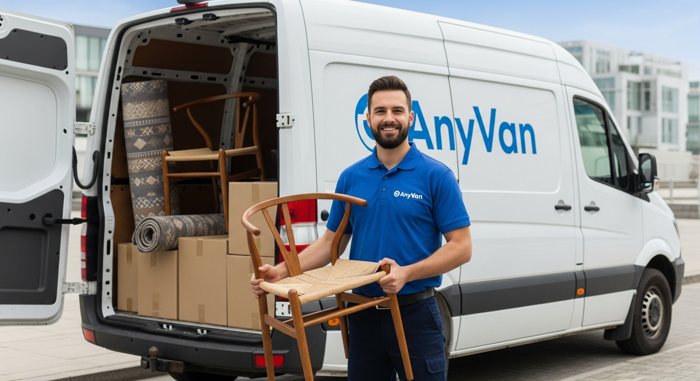 AnyVan man and van service transporting furniture safely with professional driver