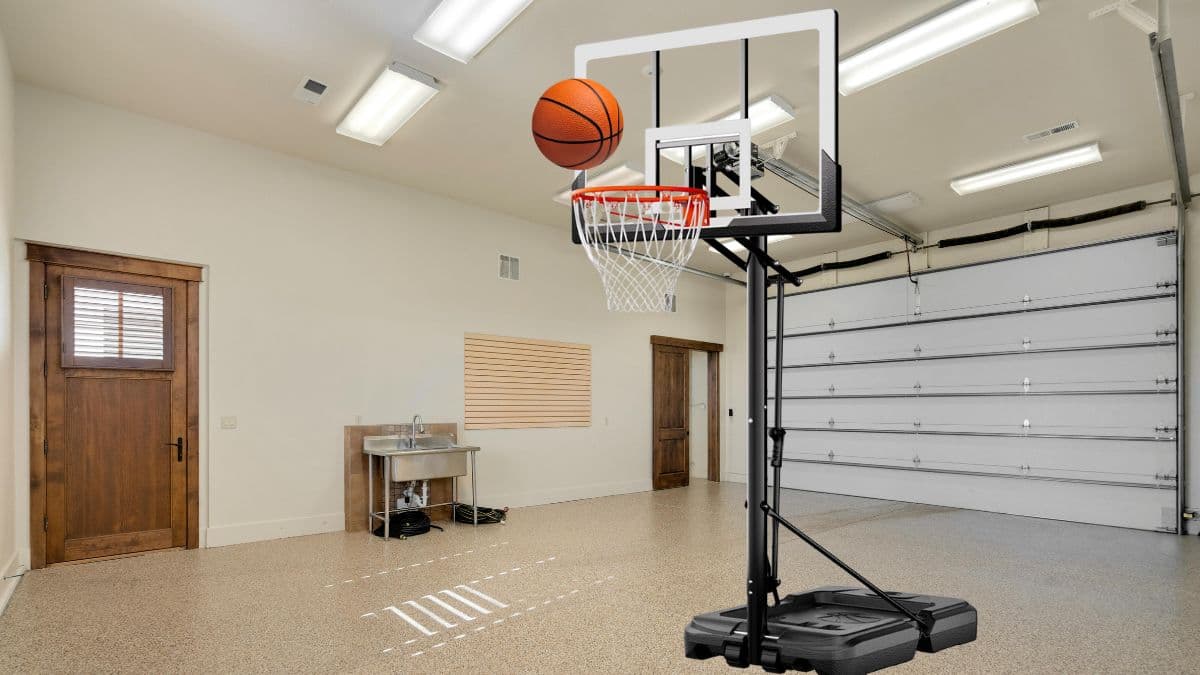 Basketball Hoop Outdoor with 44-48 Inch Shatterproof Backboard