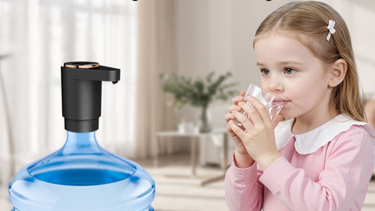 Water Bottle Pump, Portable Electric Water Dispenser Pump for 5 Gallon Bottles - USB Charging, Automatic Switch, Rechargeable Battery for Home Kitchen Room Camping