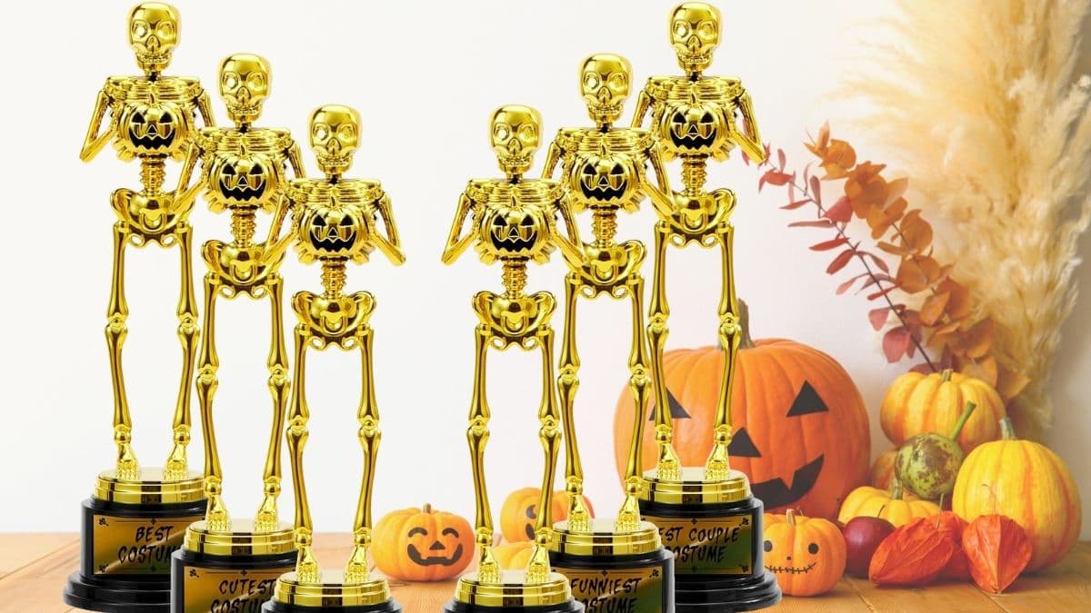 JOYIN Halloween Trophy Best Costume Skeleton