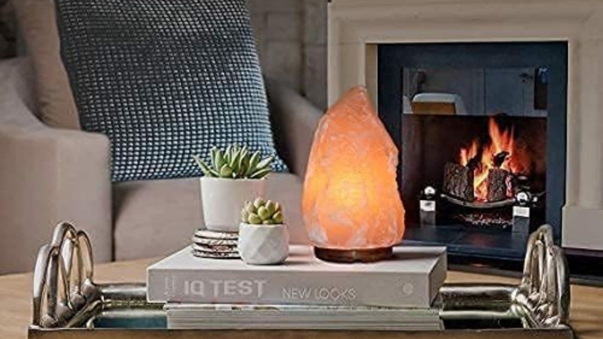 Spantik 7-inch Himalayan salt lamp with dimmer cord