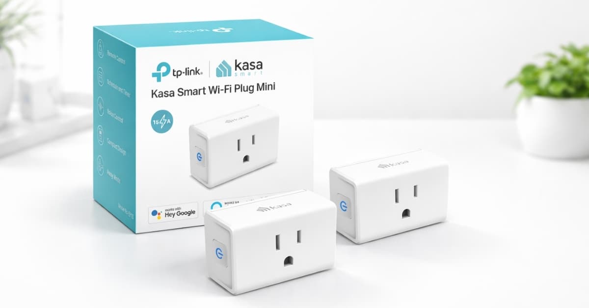 TP-Link Kasa Smart Wi-Fi Plug Mini smart home outlets with retail packaging