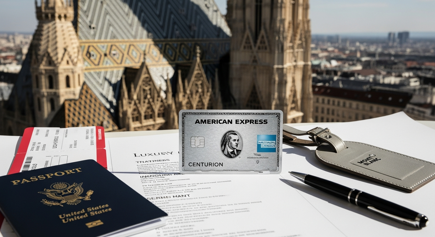 American Express Platinum Card Austria metal credit card with airport lounge and travel benefits