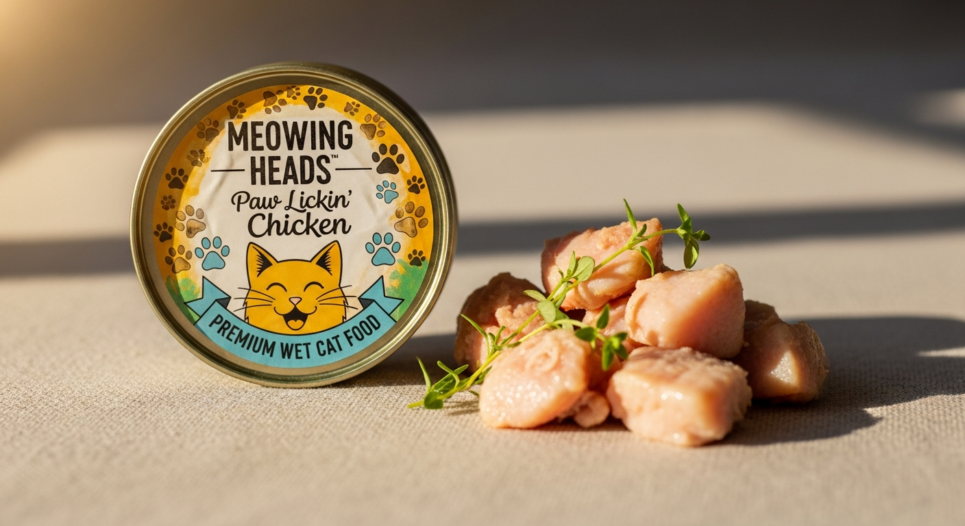Premium natural wet cat food in 100g pouches with fresh chicken and beef ingredients