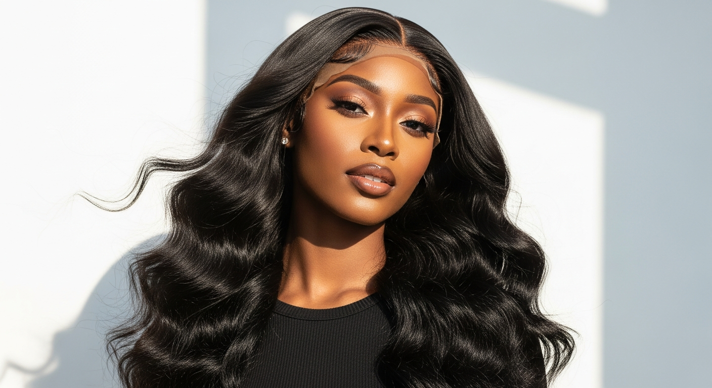 BGMgirl M-Cap Glueless Water Wave Wig displayed on mannequin head showing HD lace closure and natural water wave texture