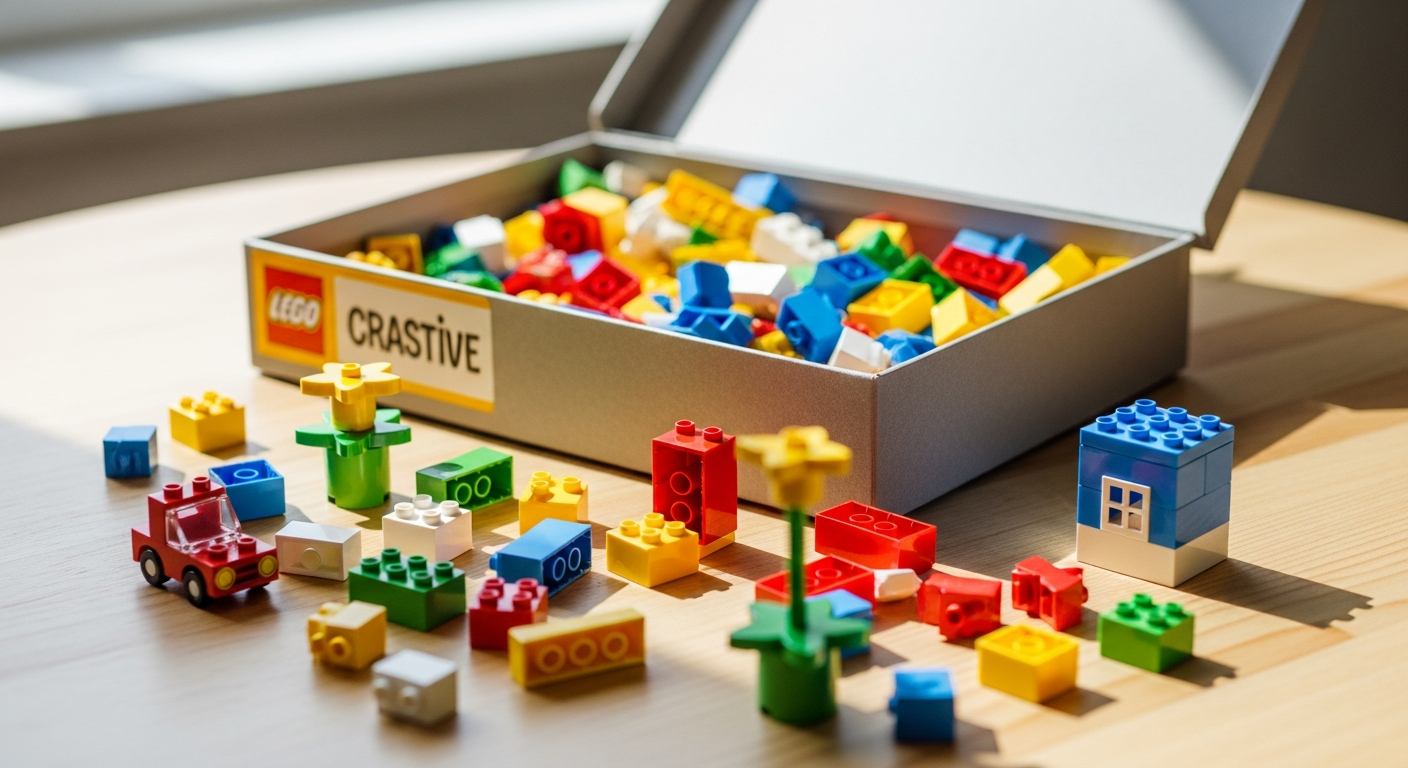 Colorful LEGO Classic Creative Building Box with assorted bricks and pieces displayed