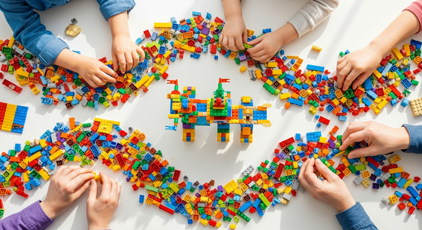 Colorful LEGO Classic Creative Building Set bricks in various shapes and colors arranged together