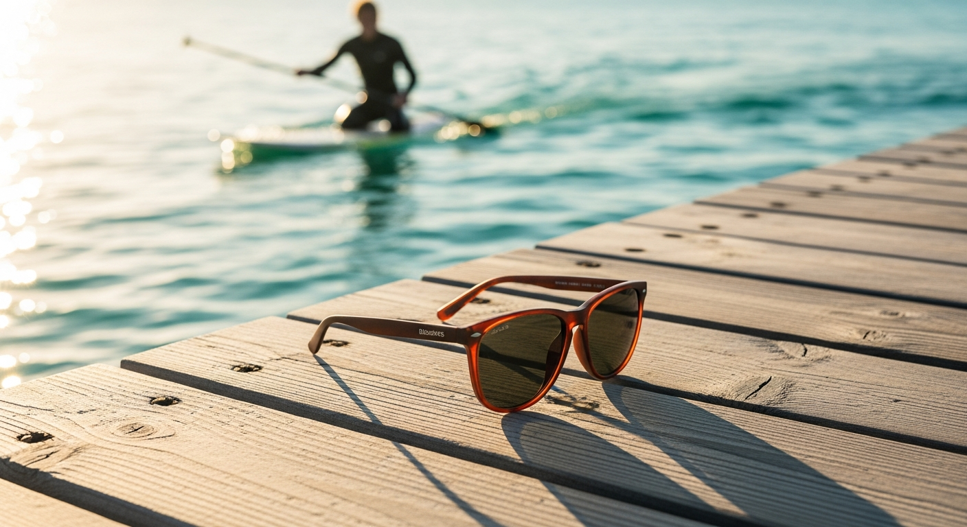 Blenders H Series Pacific Grace sunglasses with polarized lenses displayed on outdoor water sports background