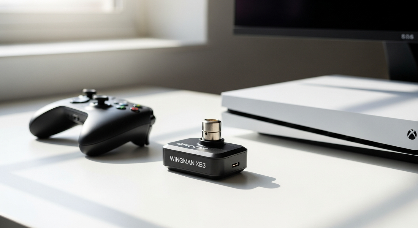 Brook Wingman XB3 Controller Adapter connecting multiple gaming controllers to Xbox and PC setup