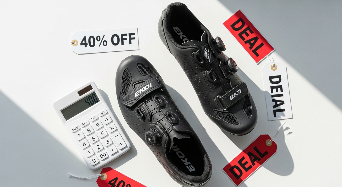 EKOI Perf R4 Carbon Insert Road Cycling Shoes displayed with dual BOA system detail