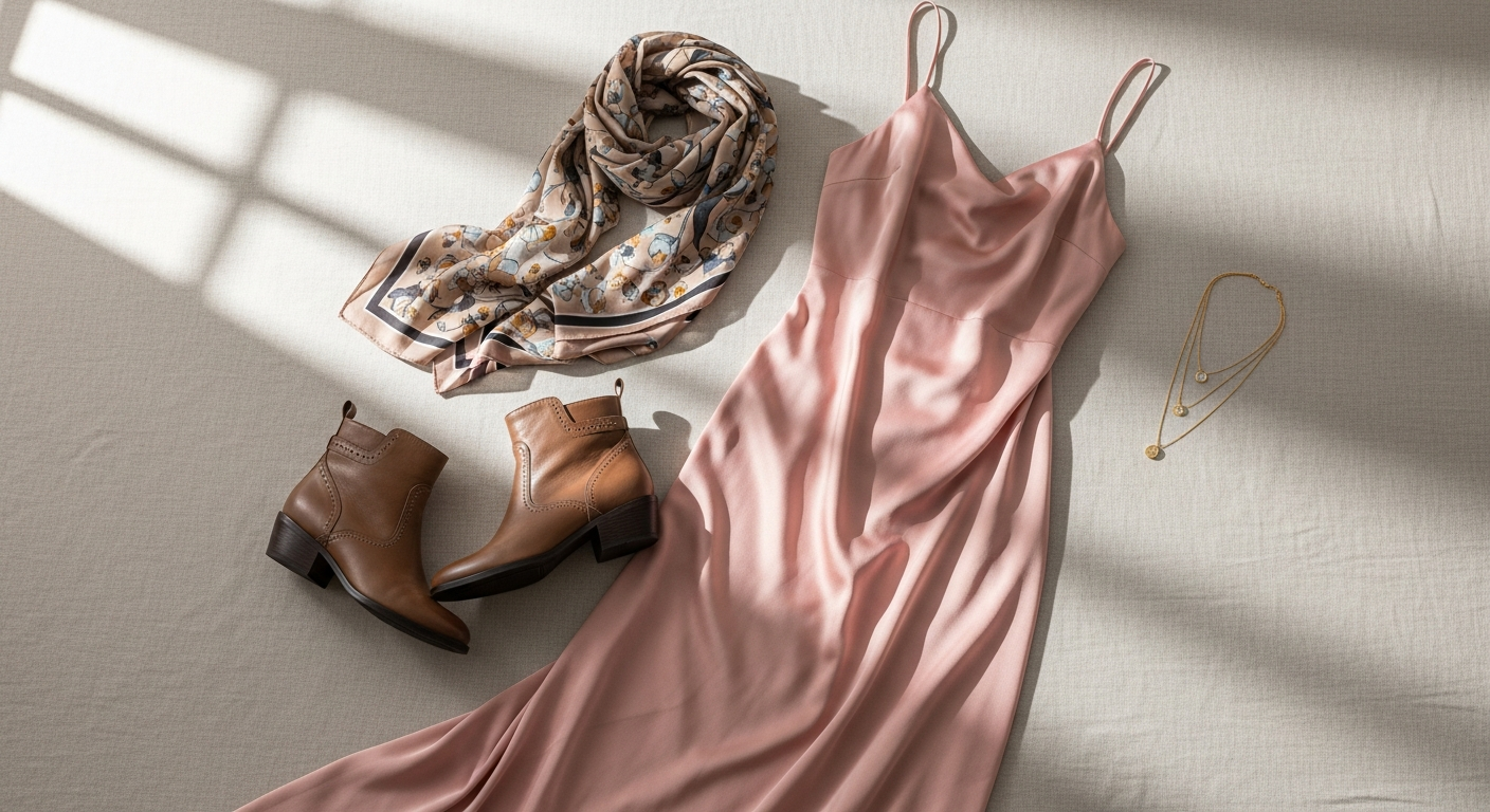 Elegant pink satin maxi dress with open back and V-neckline displayed on model