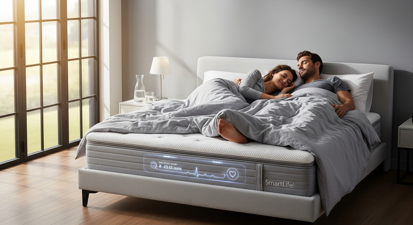 King Koil SmartLife mattress with dual zone adaptive technology and smart cell system for couples