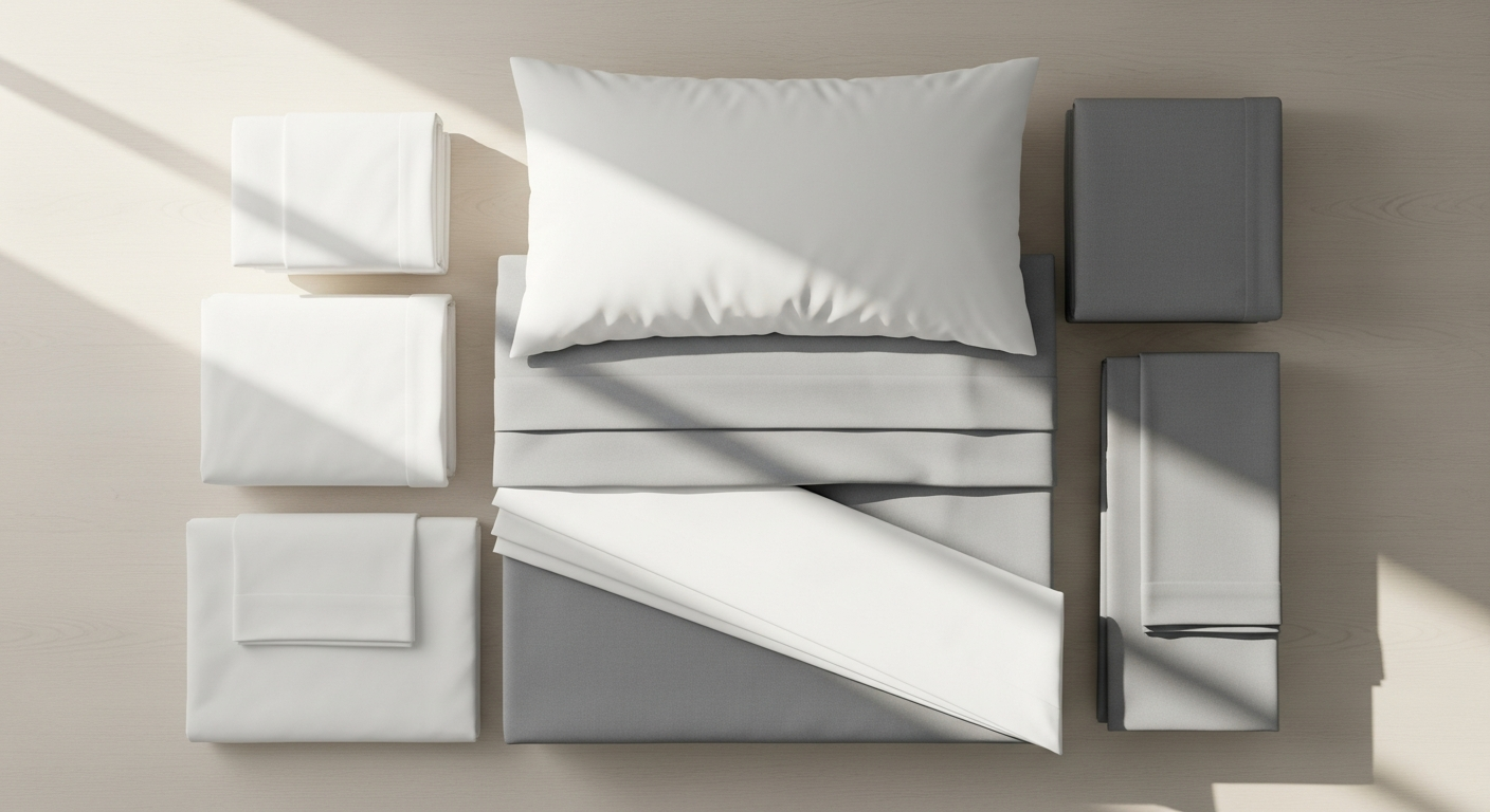 Premium La Redoute Intérieurs katoenen dekbedovertrekset displayed on a neatly made bed with white pillows