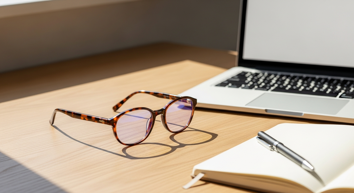 Lensmart Andrea Oval Tortoise Shell Glasses in brown tortoise finish displayed on white background