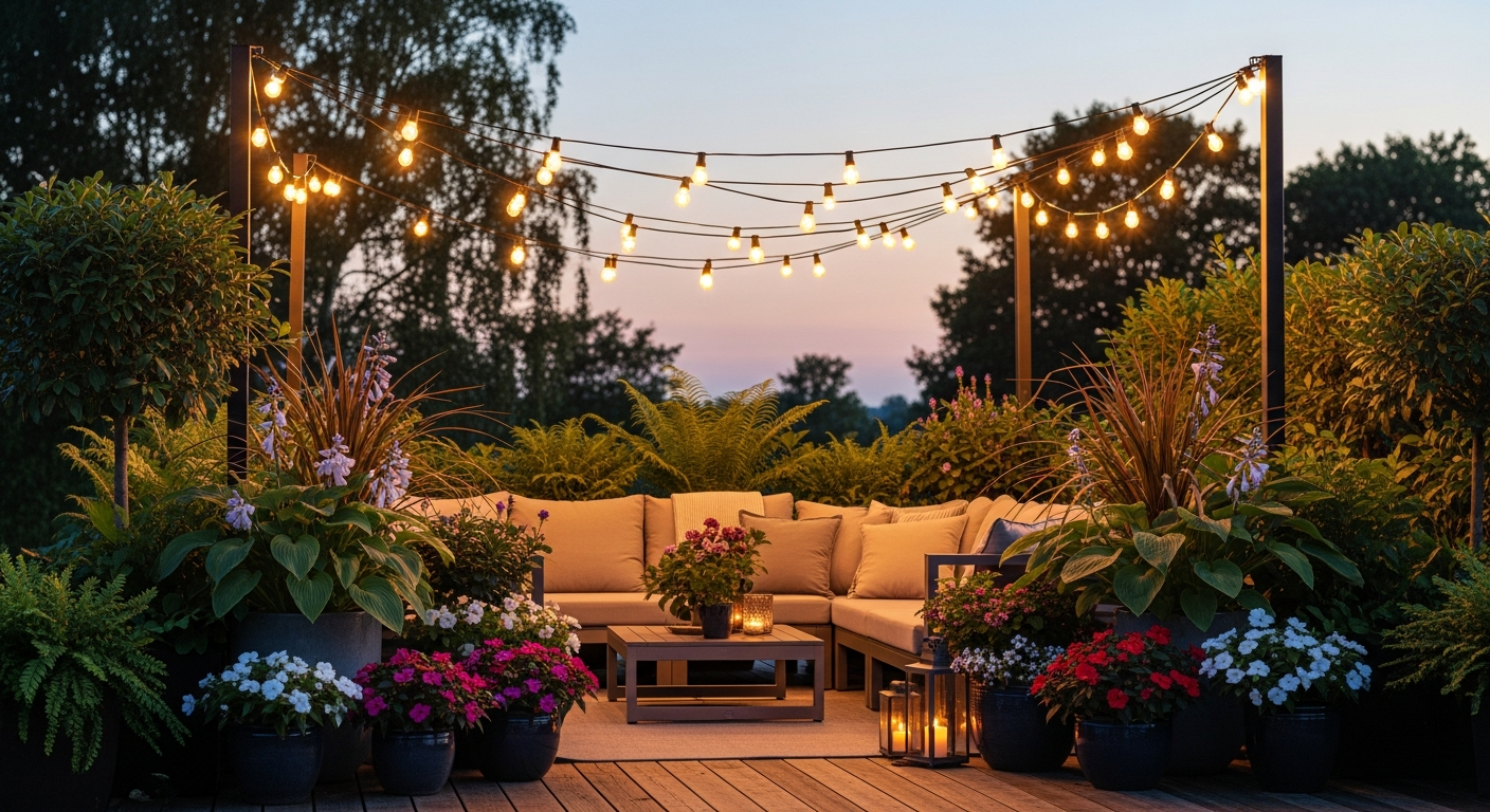 Robuste LED Partylichterkette mit Gummikabel für wetterfeste Außenbereich Gartenbeleuchtung