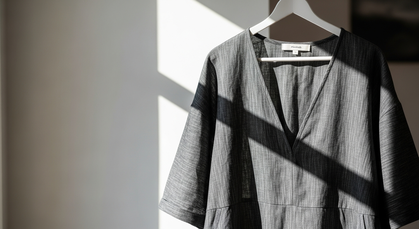 Marcella NYC Minimalist Everyday Dress in neutral tone displayed on diverse woman modeling professional styling