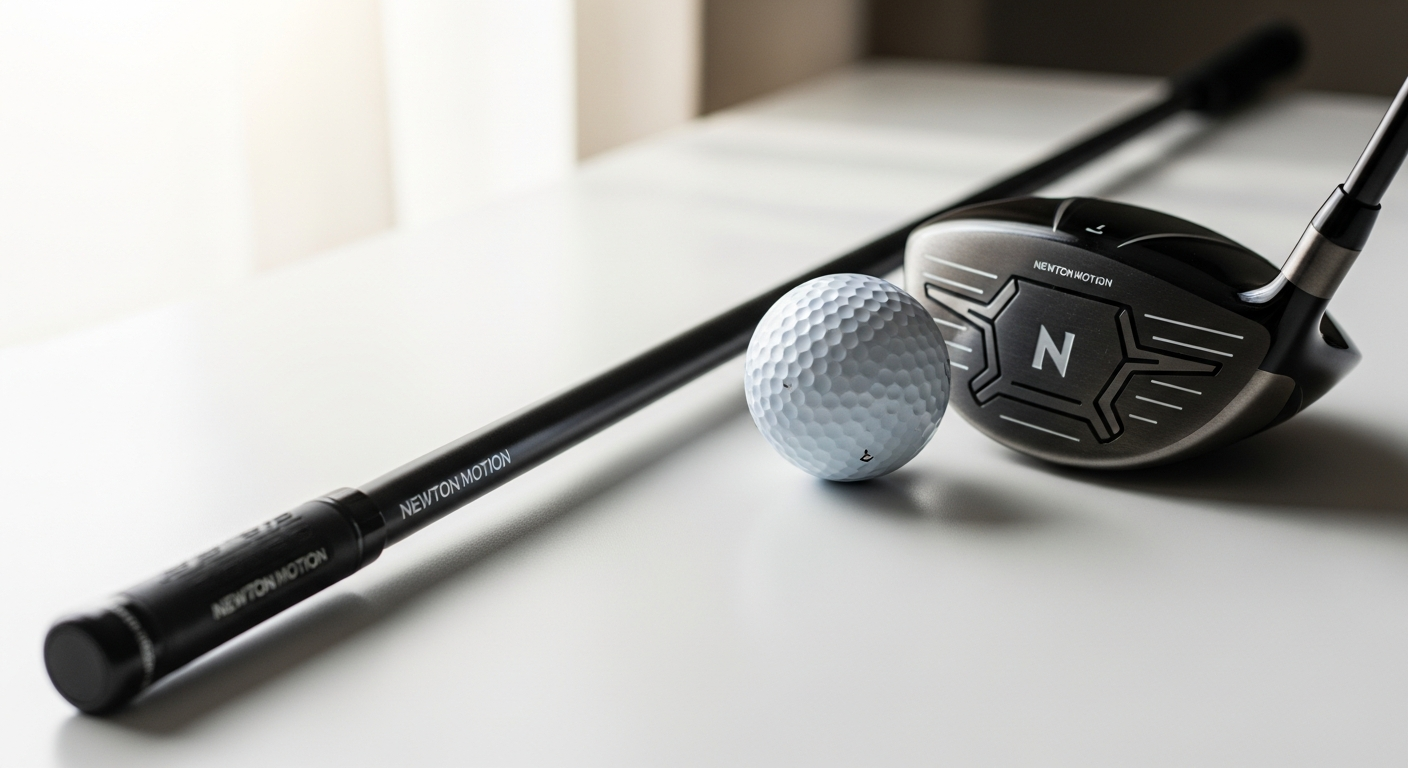 Newton Motion Golf Shaft in iridescent blue and purple finish displayed against neutral background