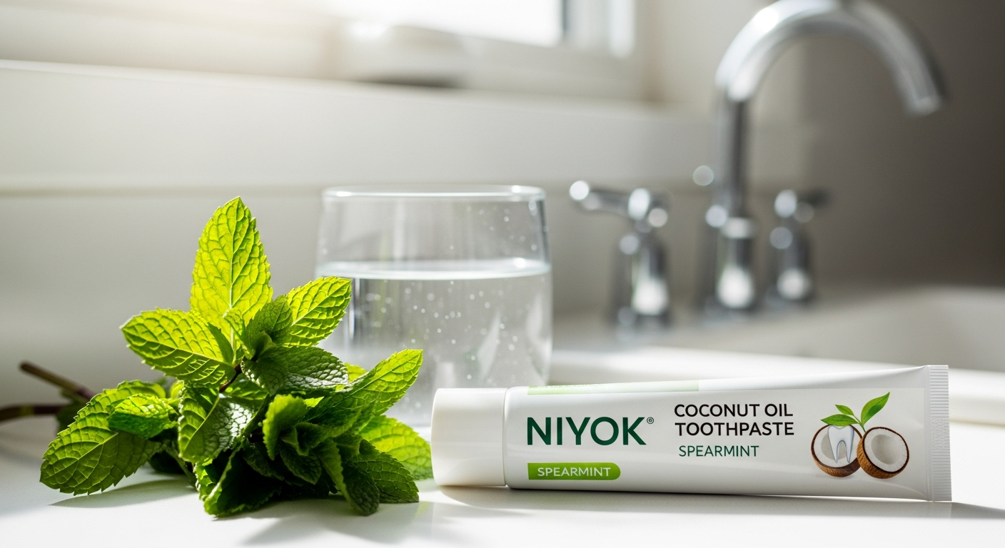 Niyok Coconut Oil Toothpaste Spearmint natural toothpaste product
