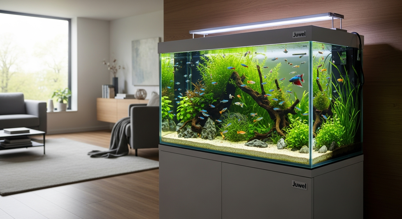Juwel Rio 240 LED aquarium combination with integrated cabinet and MultiLux lighting system