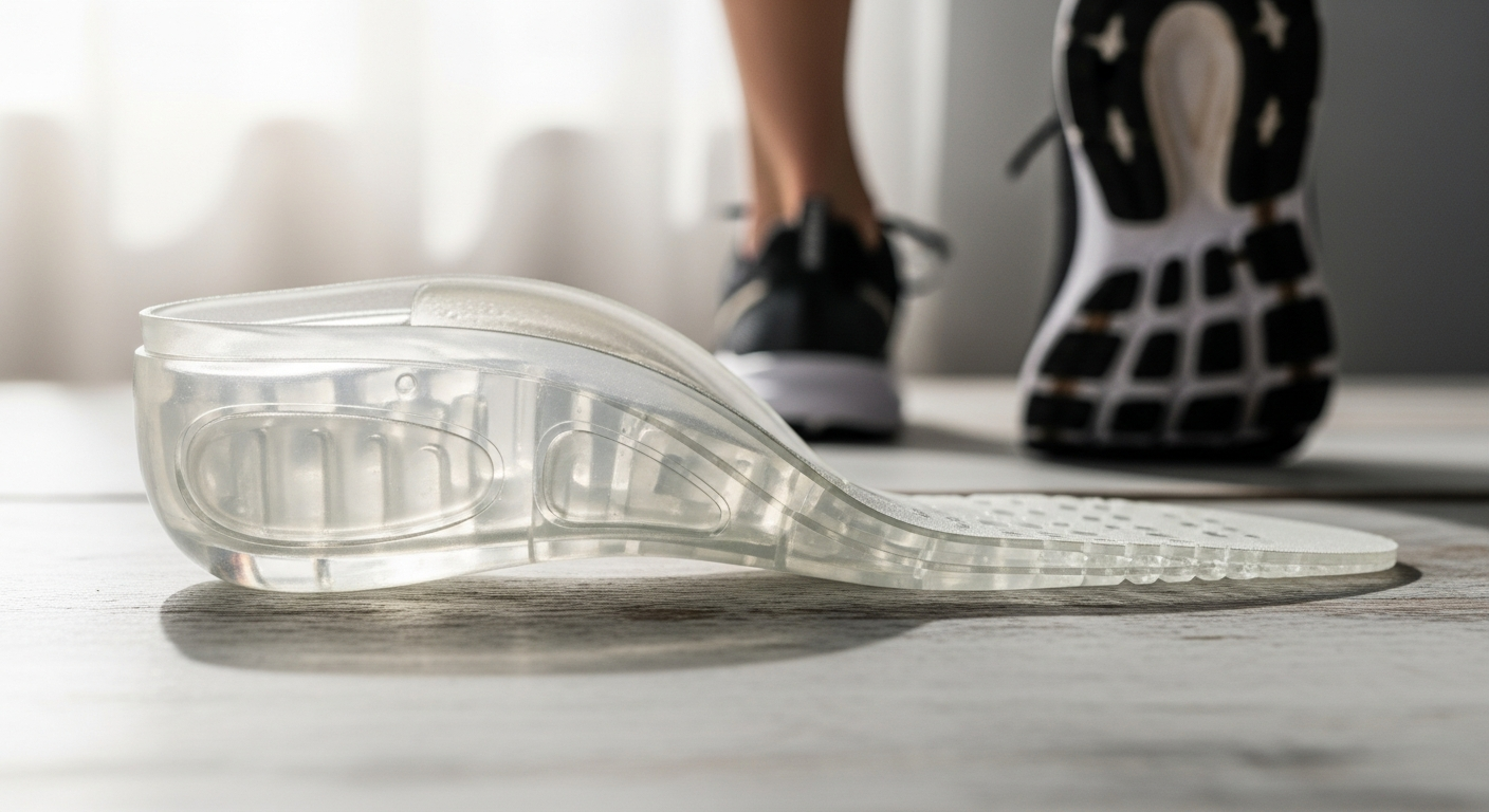 Medical-grade gel insoles for heel spur pain relief and foot comfort support