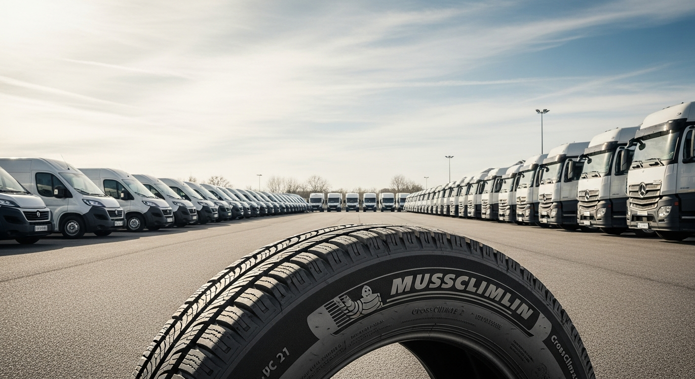Michelin CrossClimate 2 all-season tire mounted on commercial fleet vehicle