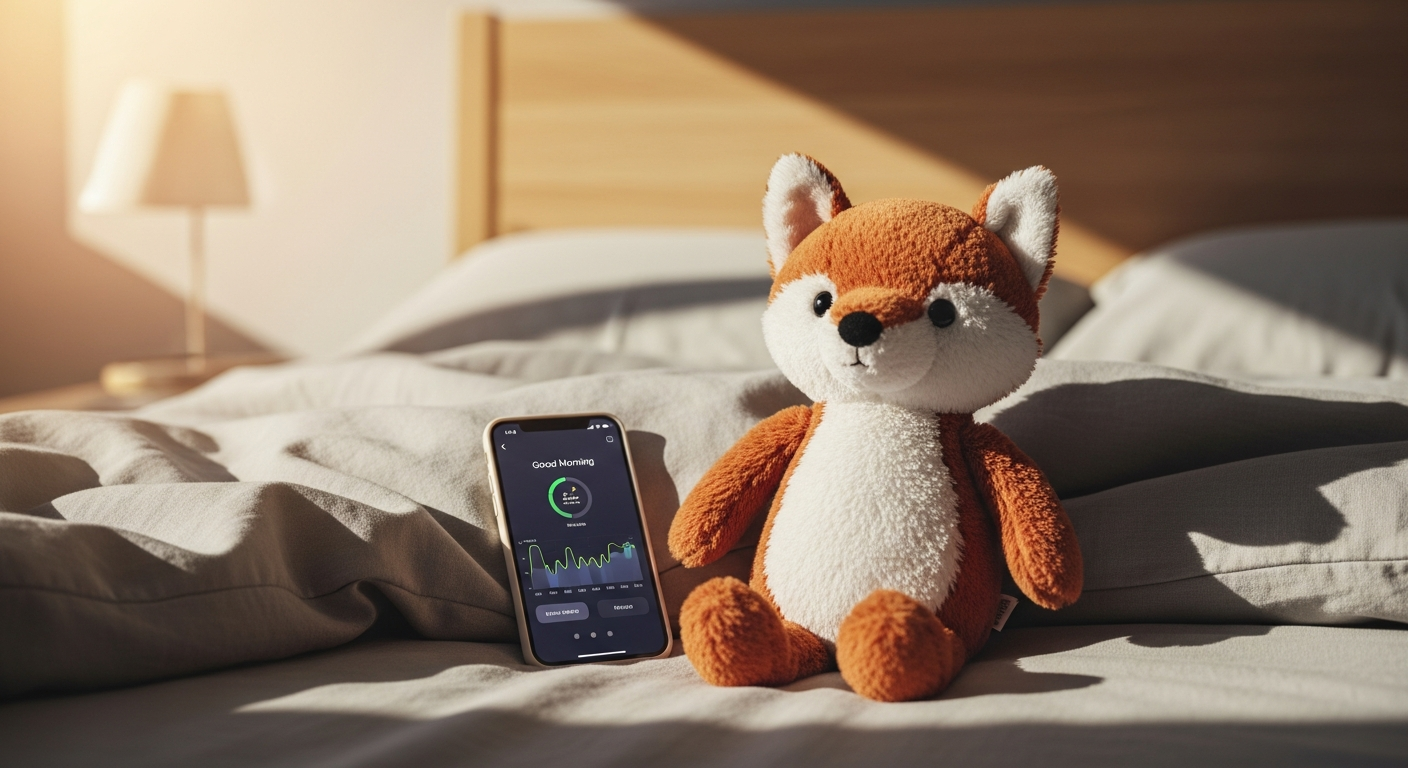 Colorful musical plush fox toy with built-in speaker for children's sleep and storytelling