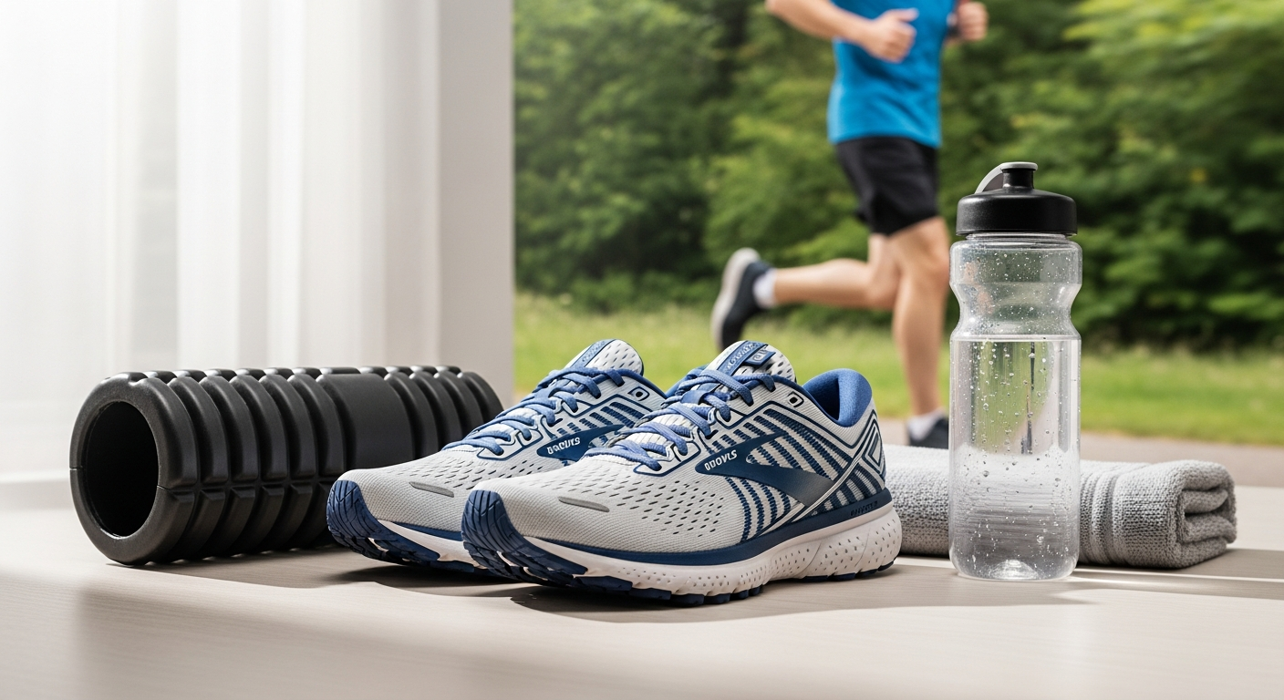 Brooks Ghost 17 neutral running shoe displayed on white background showing cushioning technology