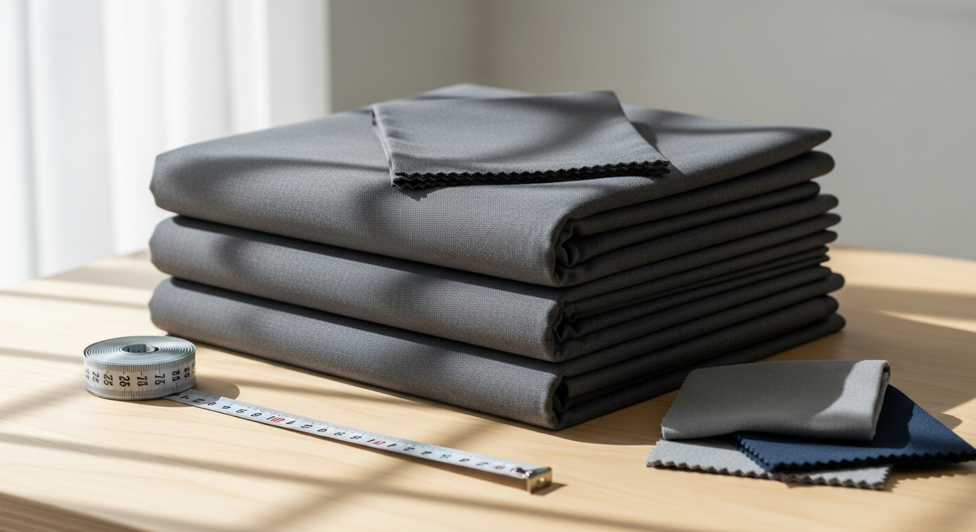 Hussein 4-Layer Blackout Thermal Soundproof Custom Curtain hanging on window showing multi-layer fabric construction