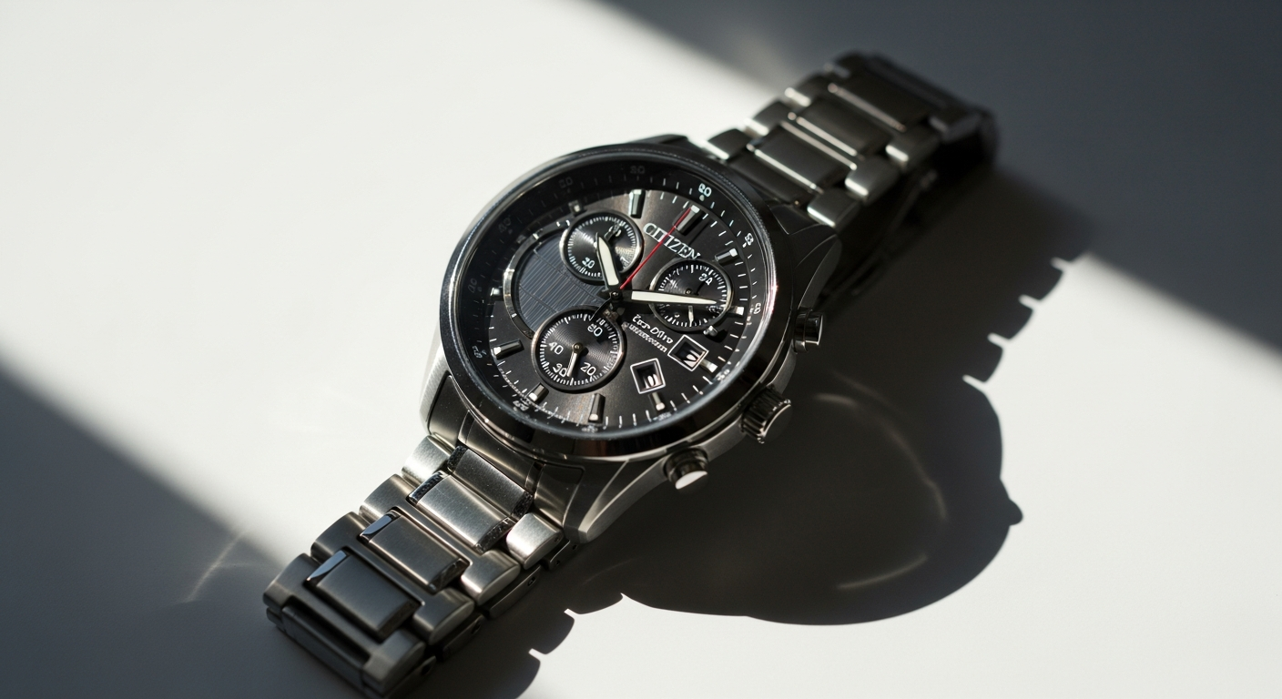Citizen CA4567-82H Eco-Drive Chronograph solar-powered men's watch with stainless steel case and bracelet