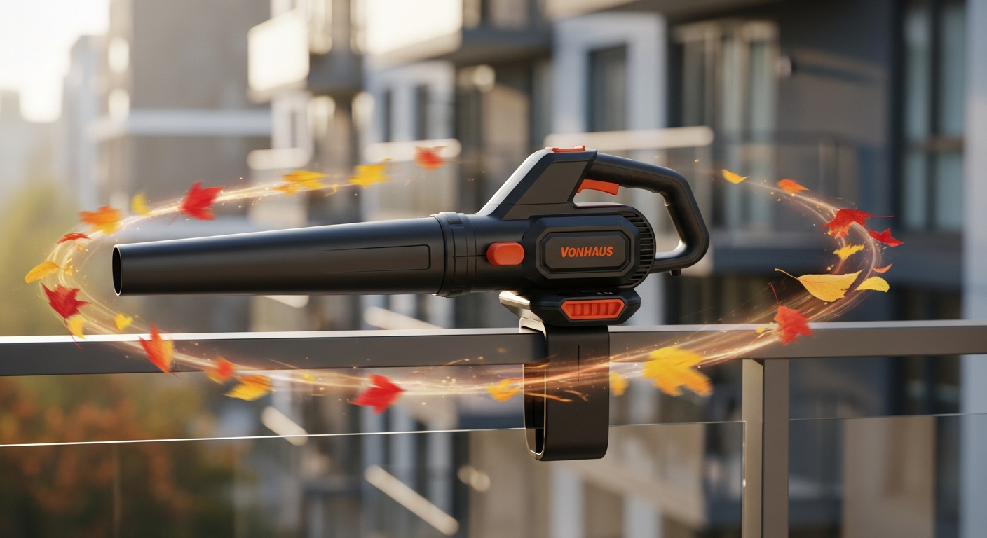 VonHaus 3-in-1 Leaf Blower Vacuum Mulcher compact garden tool for apartment dwellers