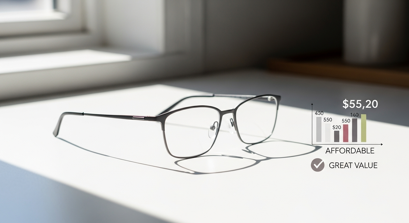Brillen.de progressive lens package display showing modern frames and lens technology options