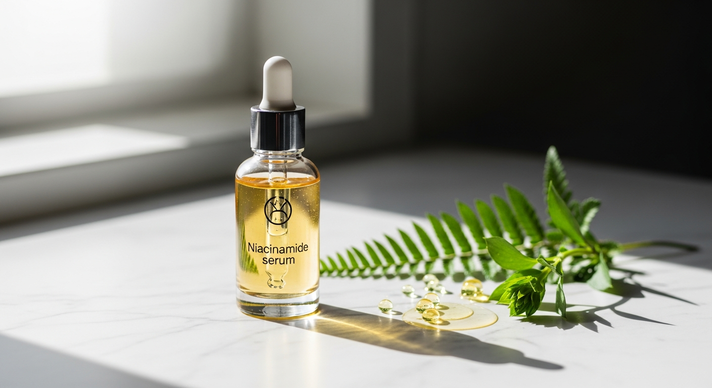 The Ordinary Niacinamide 10% + Zinc 1% Serum bottle displayed on clean skincare product background