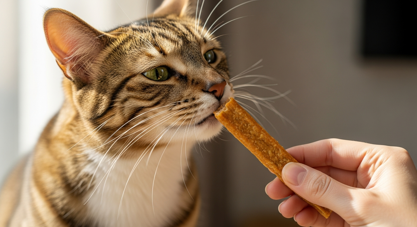 Premium Wildes Land chicken meat sticks for sensitive cats in resealable packaging