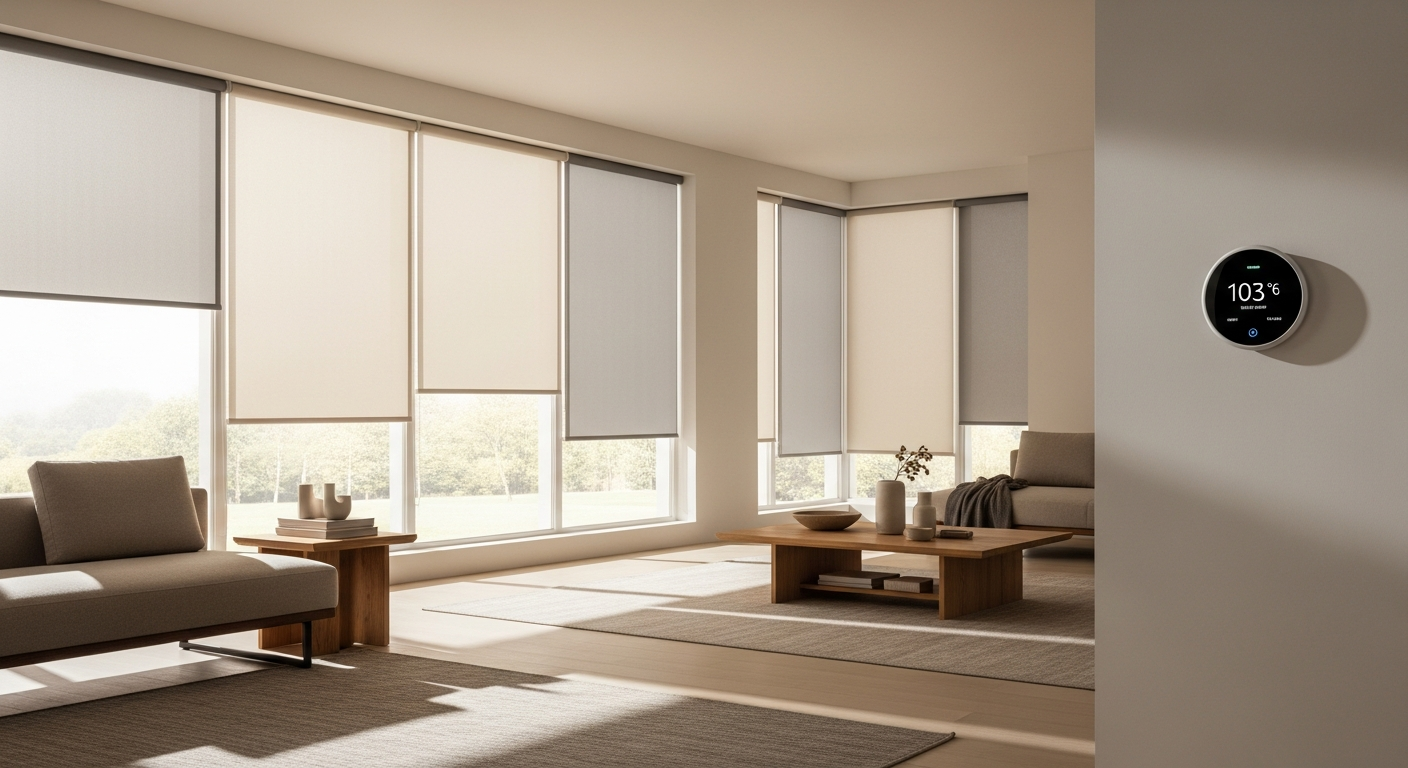 Schattenfreu.de custom thermal roller blind with black fabric and silver backing mounted on window frame without drilling