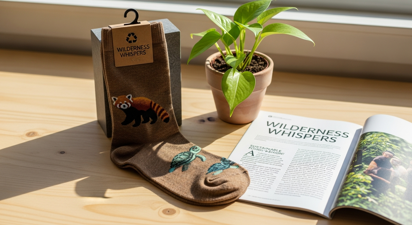 Colorful Bare Kind bamboo socks featuring endangered animal designs supporting wildlife conservation