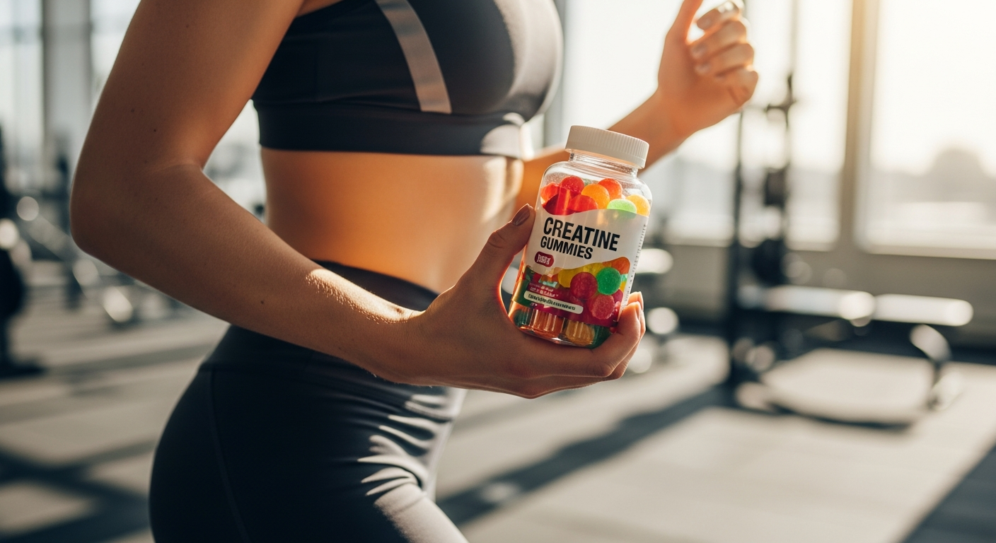 Known Nutrition Creatine Gummies in pineapple, raspberry, and yuzu flavors displayed with supplement pouch packaging