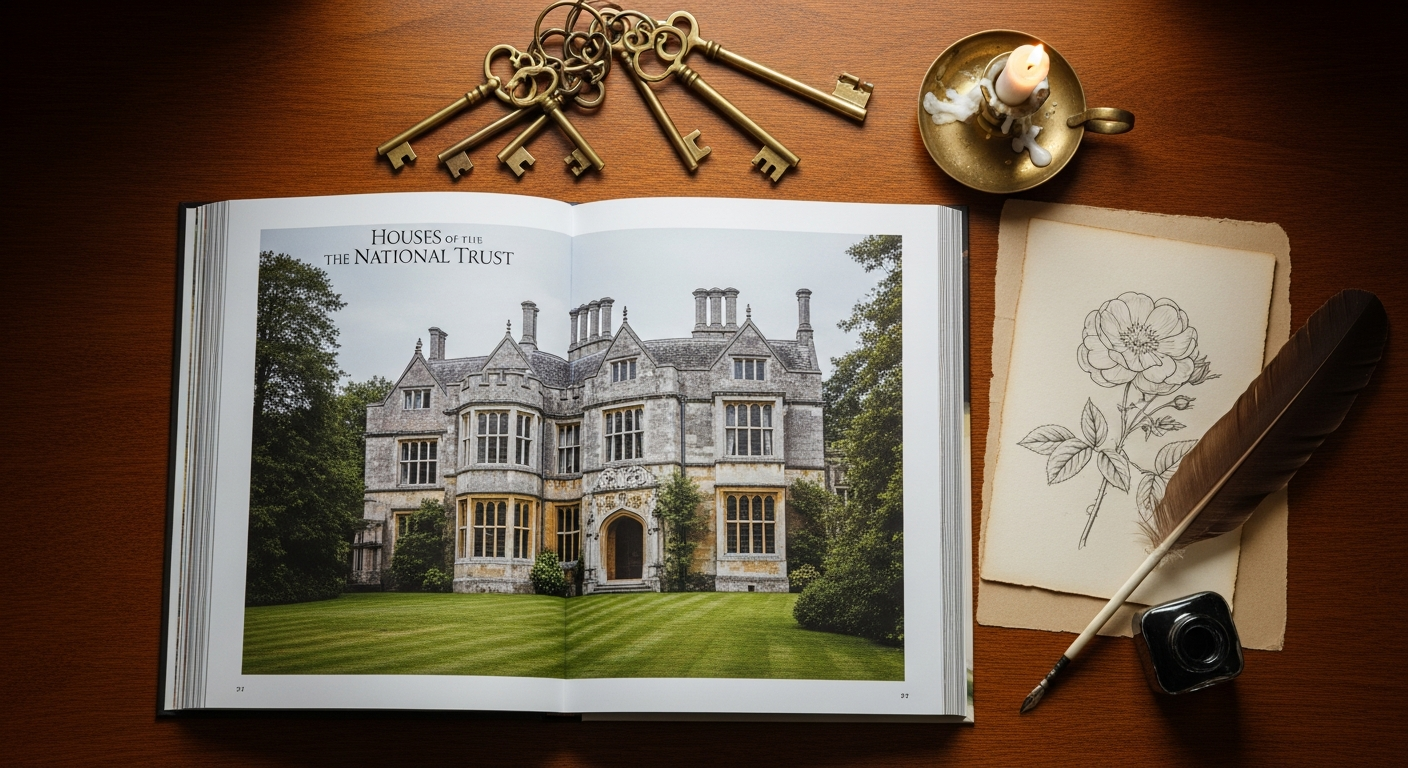 Stunning hardcover book showcasing Britain's most iconic National Trust historic properties and estates