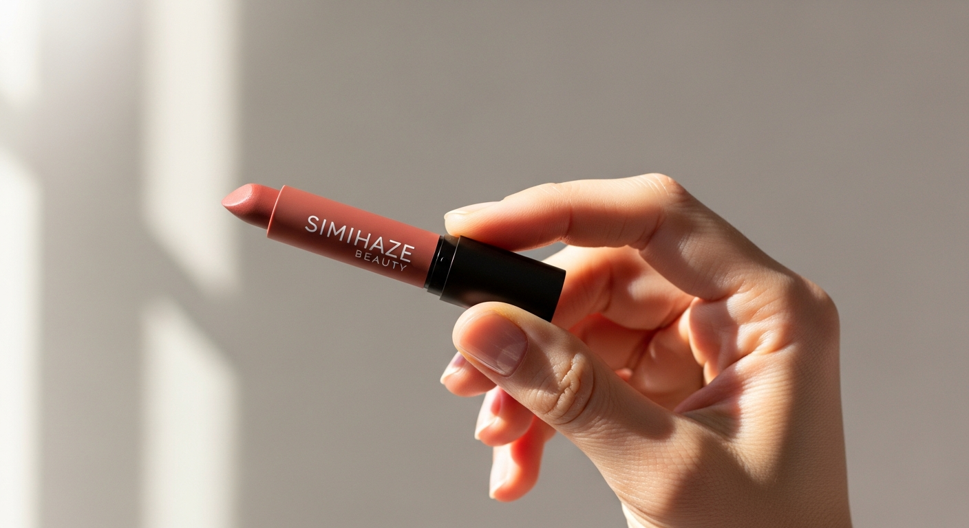 Simihaze Beauty Velvet Blur Matte Lipstick Balm in multiple shade swatches displayed on lips