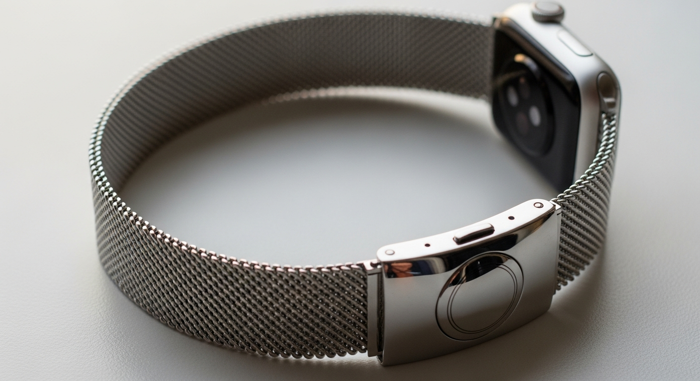 Strap-it Luxe Milanese Band for Apple Watch with magnetic closure system