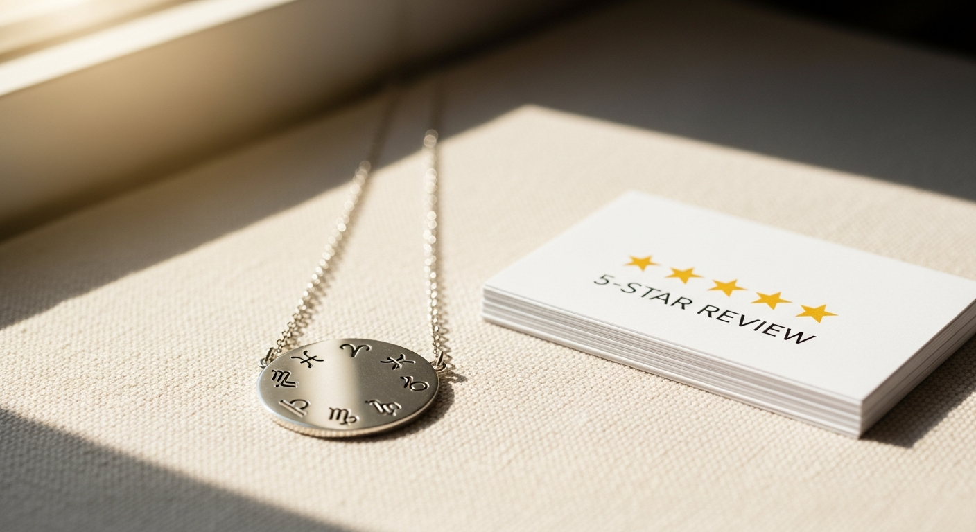 When Stars Align Constellation Necklace in sterling silver and gold plating displayed on elegant jewelry background