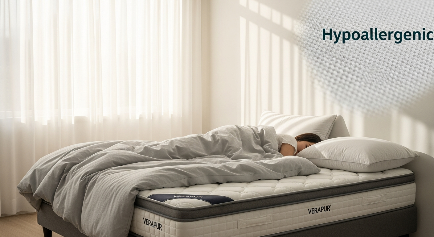 Verapur Ortho Plus pocket spring mattress with hypoallergenic design for allergy sufferers
