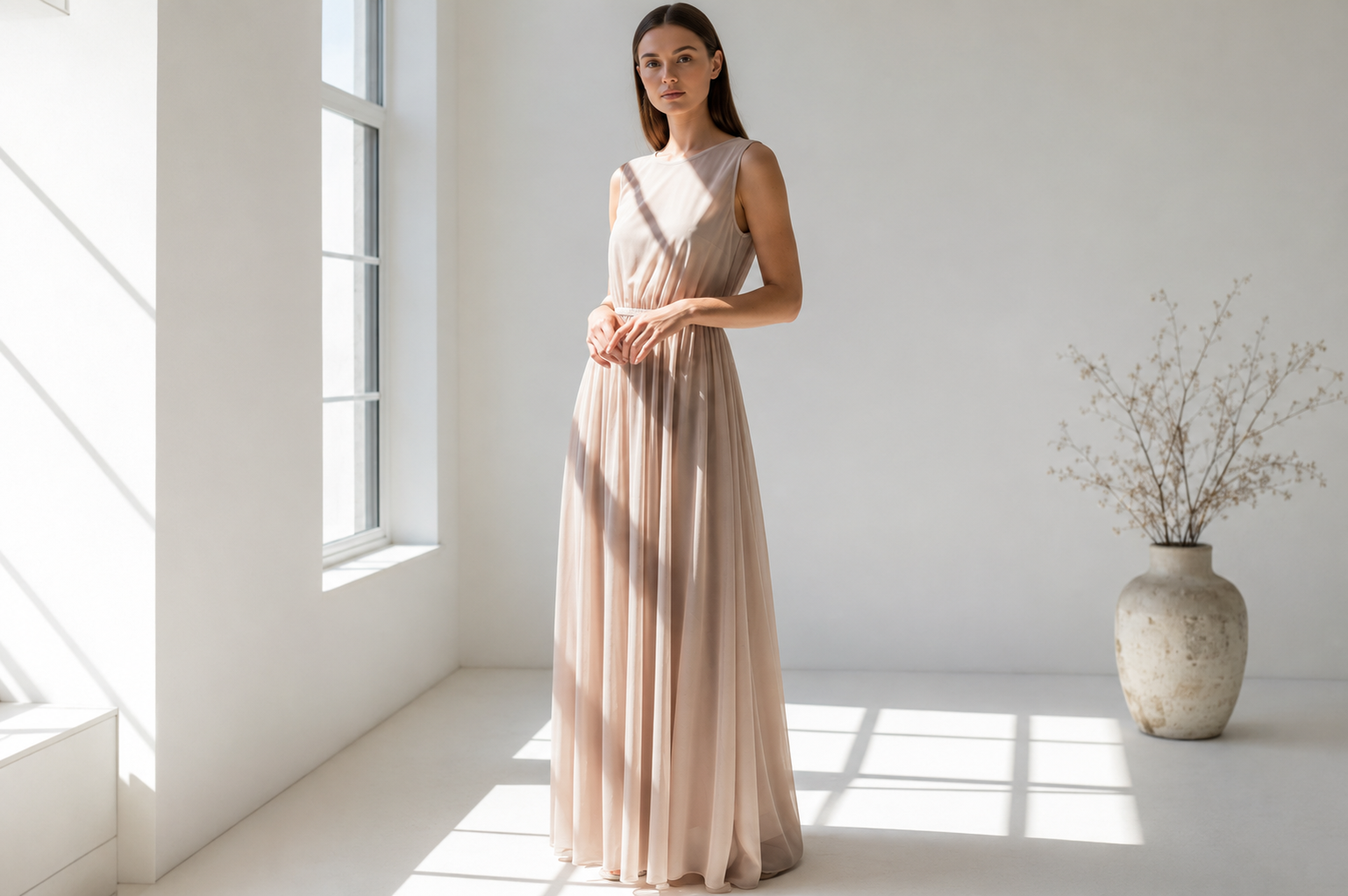 Murci ISOLA Swirl Mesh Maxi Dress in viral swirl print pattern
