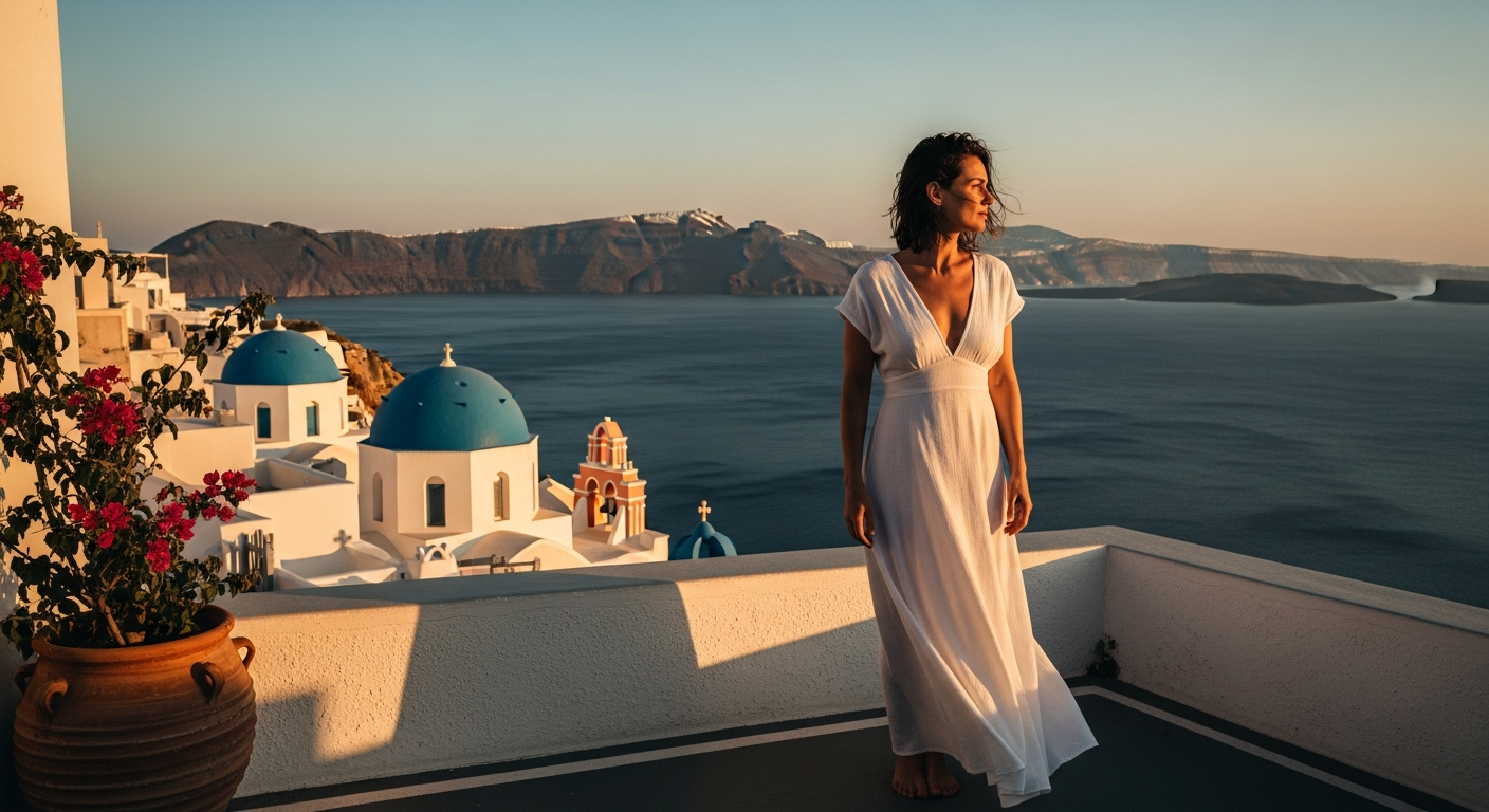 Aspiga Santorini Organic Cotton Beach Dress in vibrant floral print with contrasting border detailing