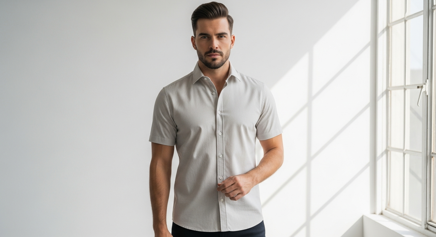 COOFANDY men's short sleeve button down shirt in multiple colors displayed on white background