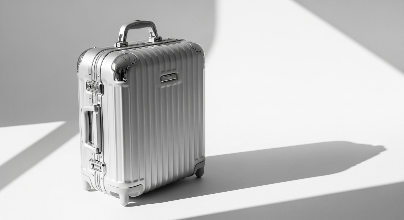 Greenwich Doha 55cm aluminum frame cabin suitcase with latch closure system for business travel