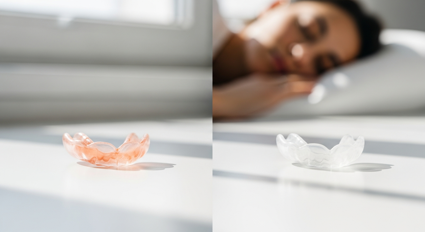 SleepPro Custom Anti-Snoring Mouthguard dental device displayed with impression kit materials