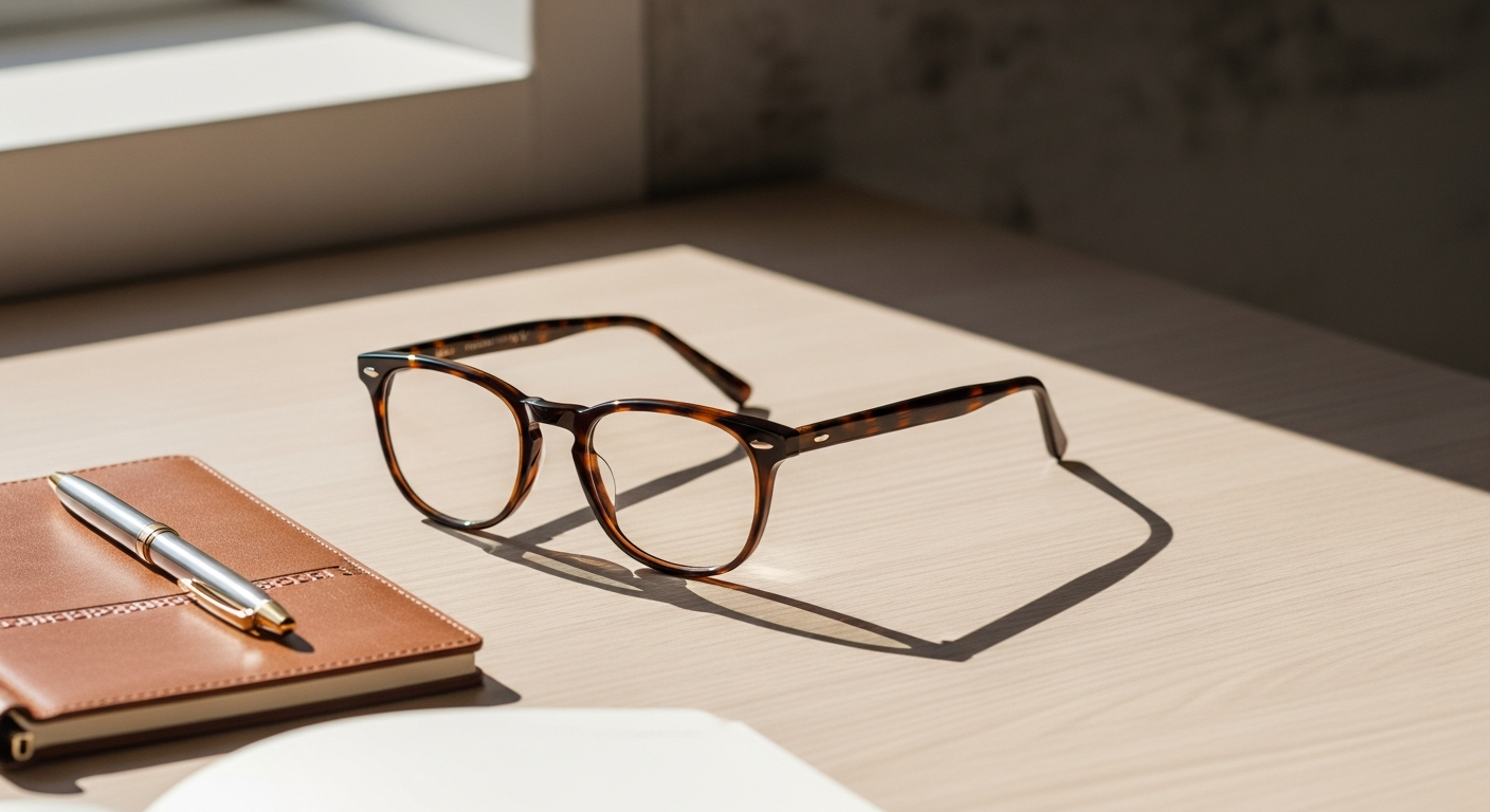 Winstanley 3 browline glasses in chocolate and gunmetal colorways displayed on white background